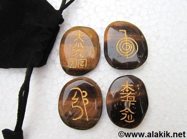 Picture of Tiger Eye Usai Reiki Set with pouch