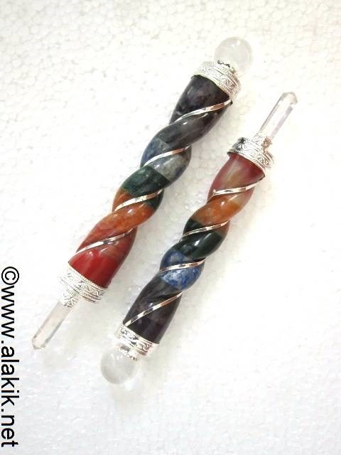 Picture of Chakra bonded twisted Wire wrapped healing stick