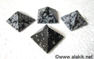 Picture of Snowflake obsidian Pyramids 23-28mm