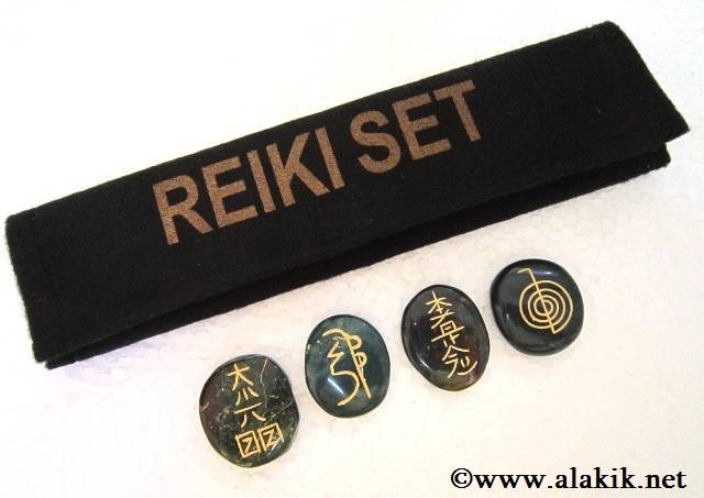 Picture of Blood Stone Usai Reiki Set with Velvet purse