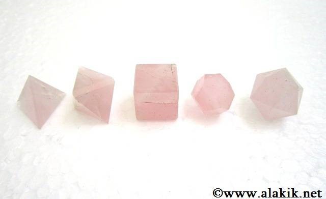 Picture of Rose Quartz 5pcs Geometry set