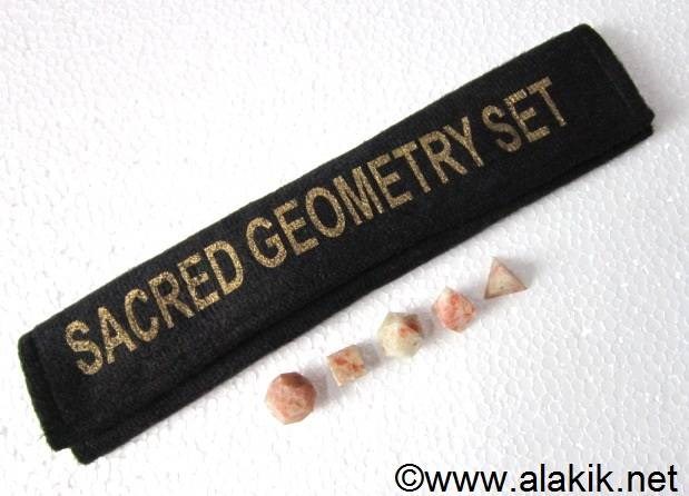 Picture of Sunstone 5pcs Geometry set with velvet purse