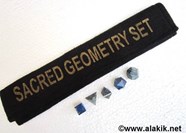 Picture of Lapis Lazuli 5pcs Geometry set with Velvet purse
