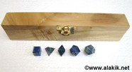 Picture of Lapis Lazule 5pcs Geometry set with wooden box