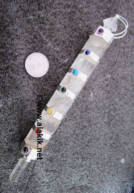 Picture of Crystal Quartz Ring type Chakra healing stick with star