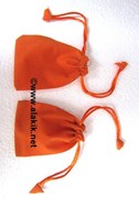 Picture of Orange Velvet pouches