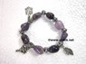 Picture of Amethyst Tumble Elastic Bracelet with hanging charams, Picture 1