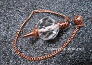 Show details for Bronze Facetted Crystal Ball Pendulum Picture of Bronze Facetted Crystal Ball Pendulum