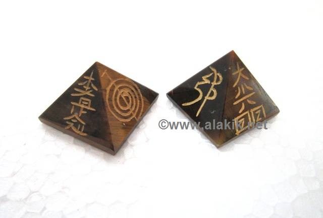Picture of Tiger Eye Usai Reiki Pyramid