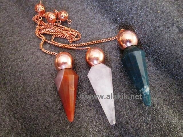 Picture of Mix Gemstone Facetted Bronze Modular Pendulum