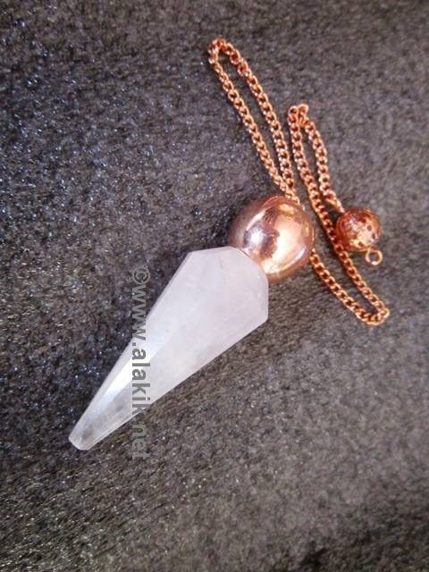 Picture of Rose Quartz Faceted Bronze Modular Pendulum