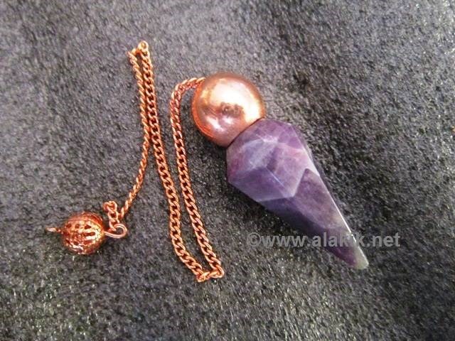 Picture of Amethyst Faceted Bronze Modular pendulum