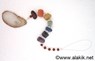 Picture of 7 chakra tumble suncatcher with agate plate, Picture 1