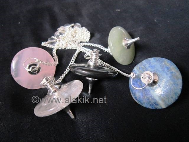 Picture of Mix Gemstone Silver UFO Pendulum