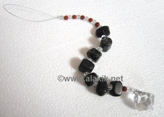 Picture of Black Tourmaline Tumble Suncatcher with Crystal