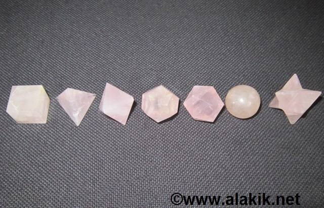 Picture of Rose Quartz 7pcs Geometry Set