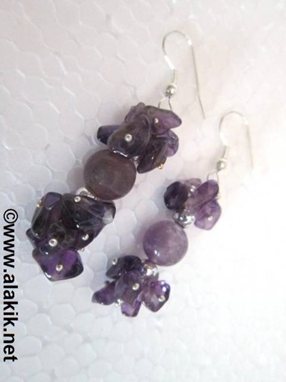 Picture of Amethyst FuseWire bead earring
