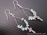 Picture of Aquamarine earring with Cross charms, Picture 1