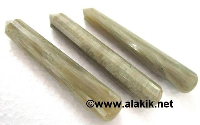 Picture of Chrysoberyl Cats Eye 16 Facet Massage Wands