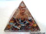 Picture of Chakra Orgone Pyramid with crystal point & copper wire, Picture 1