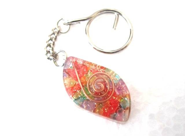 Picture of Chakra eye orgone key ring