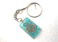 Picture of Tourquise rectangle orgone key ring