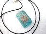 Picture of Tourquise rectangle orgone pendant with cord, Picture 1