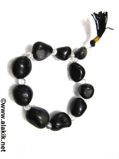 Picture of Black agate tumble with crystal power bracelet