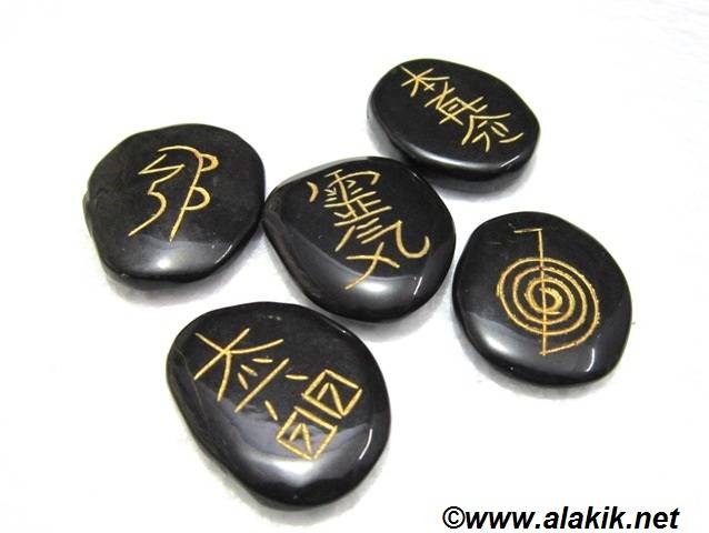 Picture of Black Jasper 5pcs Reiki set