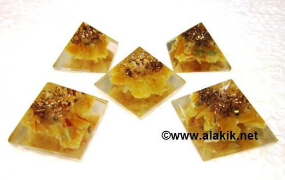 Picture of Baby Orgone Yellow Jade Pyramid