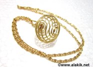 Picture of Golden round cage necklace