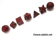 Picture of Red Jasper 7pcs Geometry set 
