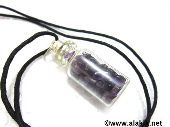 Picture of Amethyst Bottle pendant with cord