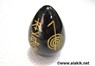 Picture of Black Agate Engrave Usai Reiki Egg, Picture 1