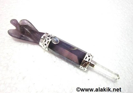 Picture of Amethyst Mini Angel Wands with Moonstone