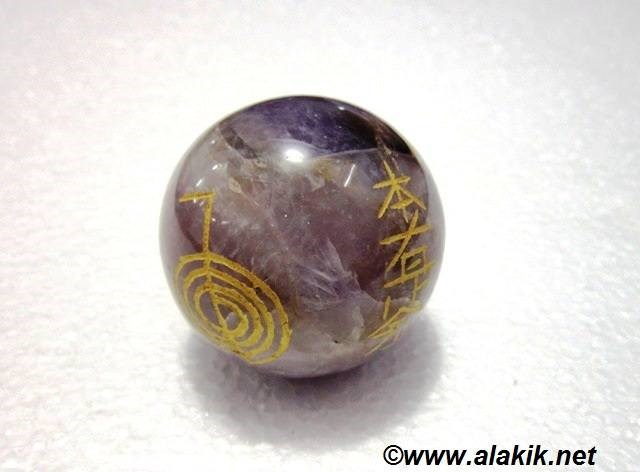 Picture of Amethyst Engrave USAI Reiki sphere