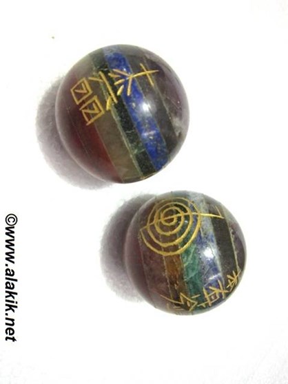 Picture of Chakra Bonded Engrave Reiki Sphere