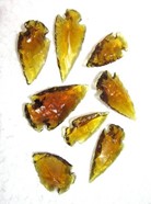 Picture of Yellow Glass Arrowheads