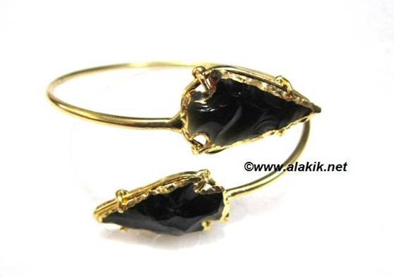 Picture of Black Obsidian Arrowhead bangle