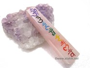 Picture of Rose Quartz Colourful Sanskrit Engrave Tower