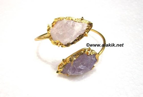 Picture of Amethyst Crystal Combi Arrowhead  Bangle