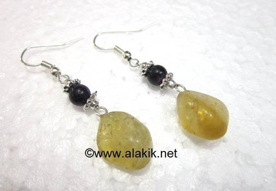 Picture of Amethyst Bead citrine tumble earring