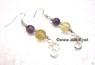 Picture of Amethyst Citrine Om Charm Earring, Picture 1