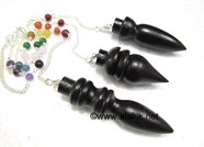 Picture of Mix Rose Wood Pendulum with chakra chain