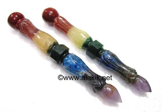 Picture of Bonded Chakra Finly Carved Healing wand