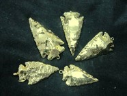 Picture of Full Golden Electroplated Arrowheads Pendant
