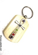 Picture of Chakra Ankh Wooden Keyring