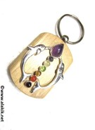 Picture of Chakra Dolphin Wooden Keyring