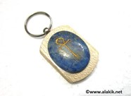Picture of Lapis Oval Ankh wooden Keyring