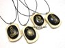 Picture of Black Agate Usai Reiki Engrave Wooden pendant Set, Picture 1